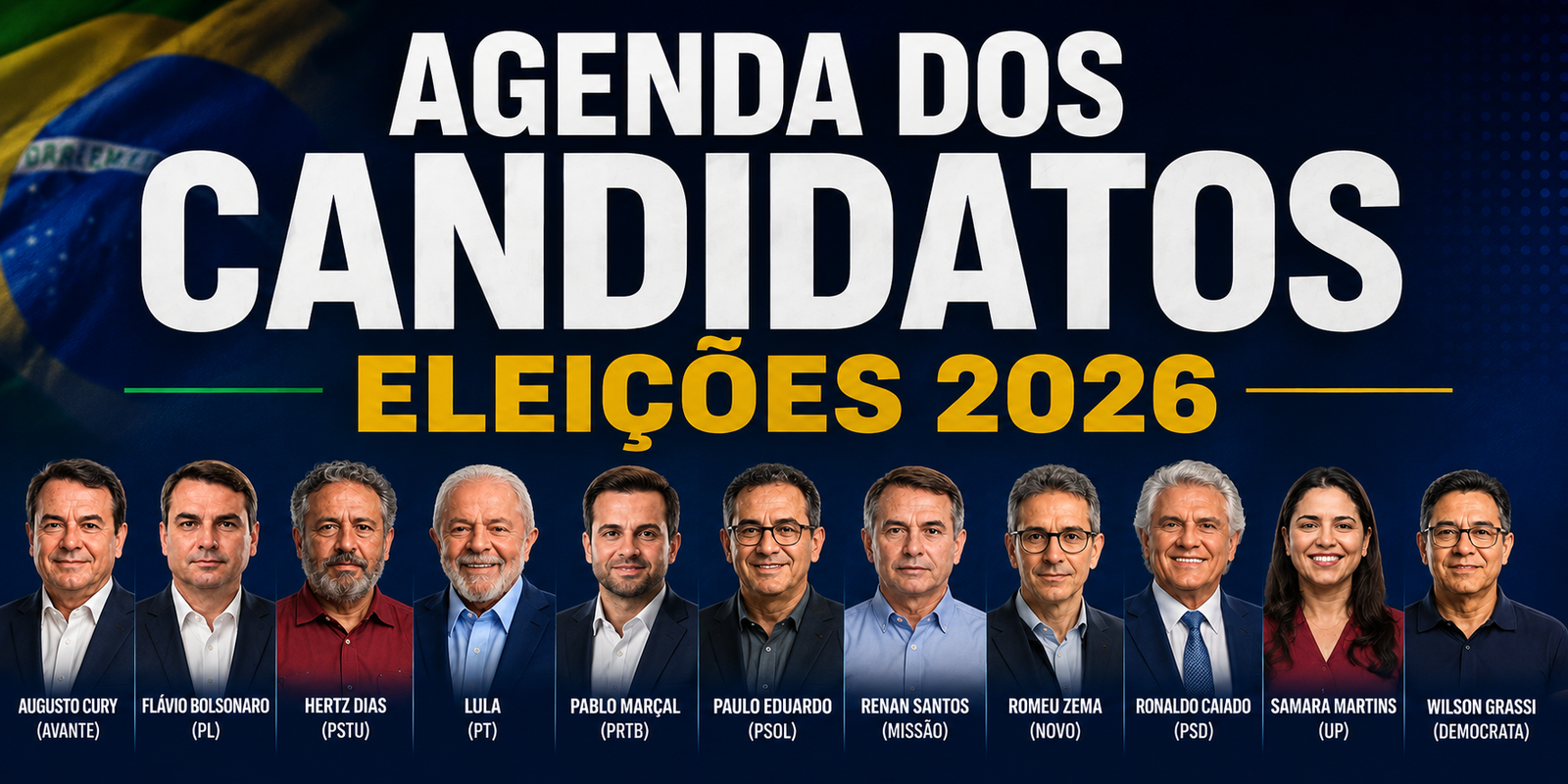 Eleições 2026: agendas dos candidatos à Presidência têm mudanças neste domingo