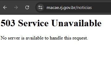 Site da prefeitura de Macaé, fica fora do ar e prejudica emissão de notas fiscais e outros serviços